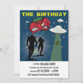 Invitation Fête d'anniversaire Retro Sci Fi (Devant)
