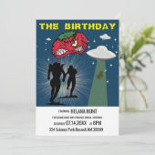Invitation Fête d'anniversaire Retro Sci Fi (Debout devant)