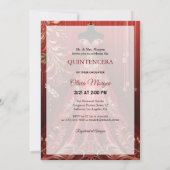 Invitation fête d'anniversaire Robe Glamour Quinte (Dos)