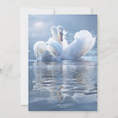 Invitation Fête d'anniversaire romantique du lac Swan (Dos)