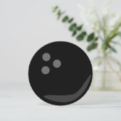 Invitation Fête d'anniversaire ronde de boule de bowling (Debout devant)