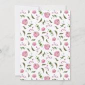 Invitation Fête d'anniversaire rose (Dos)