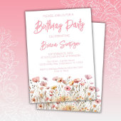 Invitation Fête d'anniversaire rose