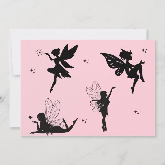 Invitation fête d'anniversaire rose (Dos)