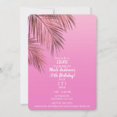 Invitation Fête d'anniversaire Rose Bronze Bahama Breeze (Devant)