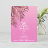 Invitation Fête d'anniversaire Rose Bronze Breeze Bahamas (Debout devant)