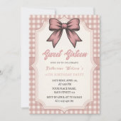 Invitation Fête d'anniversaire rose Coquette (Devant)