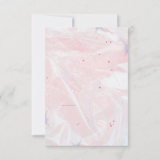 Invitation fête d'anniversaire rose et blanc (Dos)