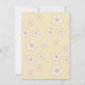 Invitation Fête d'anniversaire rose et blanche de geisha (Dos)