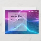 Invitation Fête d'anniversaire rose et bleu (Devant)