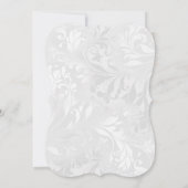 Invitation Fête d'anniversaire rose et damas stylé (Dos)
