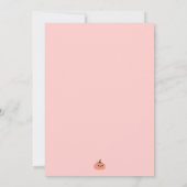 Invitation Fête d'anniversaire rose et noir d'Halloween (Dos)