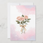 Invitation Fête d'anniversaire rose fille de spa mignon (Dos)