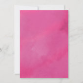 Invitation Fête d'anniversaire rose glamour (Dos)