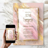 Invitation Fête d'anniversaire Rose Gold tout âge