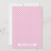 Invitation Fête d'anniversaire rose mignonne de ballerine de (Dos)