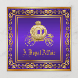 Invitation Fête d'anniversaire royale Corporate Party Or et V