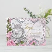Invitation Fête d'anniversaire royale Princesse (Debout devant)