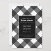 Invitation Fête d'anniversaire Russe Black & White Buffalo Ch (Devant)