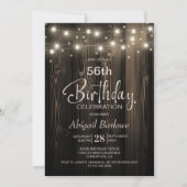 Invitation Fête d'anniversaire Rustic Wood (Devant)