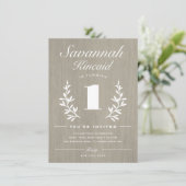 Invitation Fête d'anniversaire Rustic Woods 1 an (Debout devant)