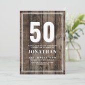 Invitation Fête d'anniversaire rustique (Debout devant)