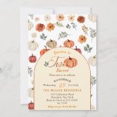 Invitation Fête d'anniversaire rustique automnale pour deux p (Devant)