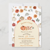 Invitation Fête d'anniversaire rustique d'automne Sweet One (Devant)