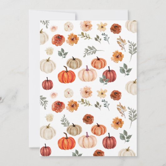 Invitation Fête d'anniversaire rustique d'automne Sweet One (Dos)