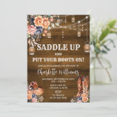 Invitation Fête d'anniversaire rustique de l'Ouest (Debout devant)