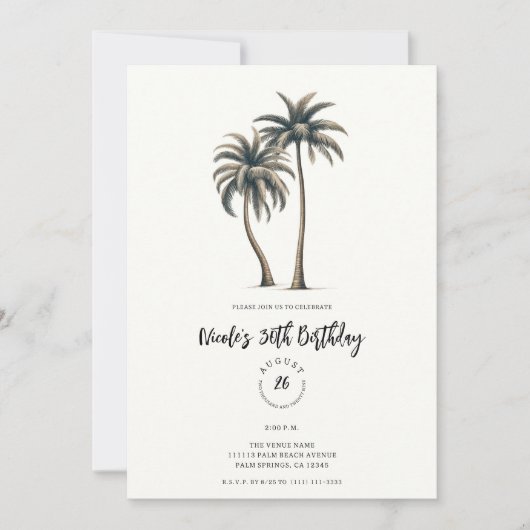 Invitation Fête d'anniversaire rustique de style côtier avec  (Devant)