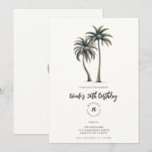 Invitation Fête d'anniversaire rustique de style tropical et  (Devant / Derrière)