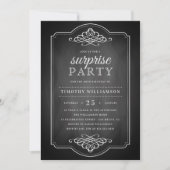 Invitation Fête d'anniversaire rustique de surprise de (Devant)