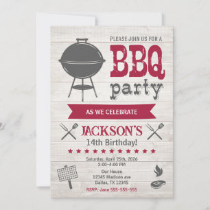 Invitation Fête d'anniversaire rustique d'été dans le jardin