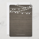 Invitation Fête d'anniversaire rustique en bois Surprise 50èm (Dos)