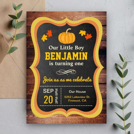 Invitation Fête d'anniversaire Rustique et Mignonne de Petit