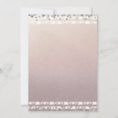 Invitation Fête d'anniversaire Rustique Glam Boho Floral Crân (Dos)