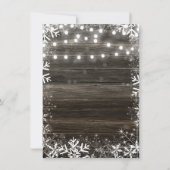 Invitation Fête d'anniversaire rustique Lumières d'hiver et f (Dos)