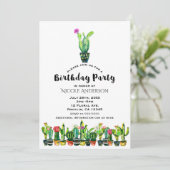 Invitation Fête d'anniversaire rustique sud-ouest avec fleurs (Debout devant)