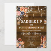 Invitation Fête d'anniversaire rustique western (Devant / Derrière)