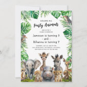 Invitation Fête d'anniversaire Safari pour enfants (Devant)