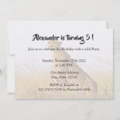 Invitation Fête d'anniversaire sauvage Cheetah personnalisée (Dos)