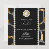 Invitation Fête d'anniversaire sauvage Gold Diamond Jewel (Dos)