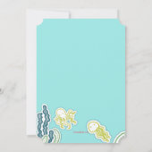 Invitation Fête d'anniversaire Sea Life et Submarine (Dos)