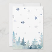 Invitation Fête d'anniversaire Silver & Blue Winter onederlan (Dos)