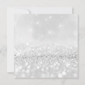 Invitation Fête d'anniversaire Silver Parties scintillant gri (Dos)
