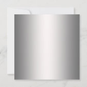 Invitation Fête d'anniversaire Silver Teal Blue pour une Swee (Dos)