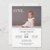 Invitation Fête d'anniversaire simple avec photo (Devant)