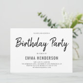 Invitation Fête d'anniversaire simple et moderne (Debout devant)