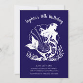 Invitation Fête d'anniversaire - Sirène Hawaïenne (Devant)